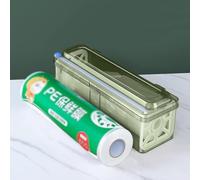 WJYWX Distributeur pour emballages en plastique avec coupeur, coupe réglable réutilisable pour film plastique adapté aux supermarchés, cuisines, emballages de fruits et légumes(A+plastique Wrap 300m)