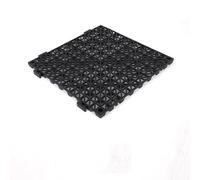 WJYWX Lot de 15 tapis de douche modulaires à emboîter, antidérapants, avec trous, pour terrasse, salle de bain, piscine, cuisine, garage, patio extérieur (noir, 15 pièces)