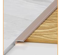 WJYWX Lot de 3 bandes de bordure en alliage d'aluminium, bande de bordure de carrelage, bande de décoration en métal, bande de seuil en forme de L (E, 5 mm x 14 mm x 0,9 m)