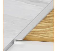 WJYWX Lot de 3 bandes de bordure en alliage d'aluminium, bande de bordure de carrelage, bande de décoration en métal, bande de seuil en forme de L (D, 10 mm x 20 mm x 0,9 m)