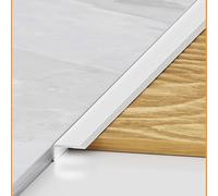 WJYWX Lot de 3 bandes de bordure en alliage d'aluminium, bande de bordure de carrelage, bande de décoration en métal, bande de seuil en forme de L (C, 10 mm x 30 mm x 0,9 m)