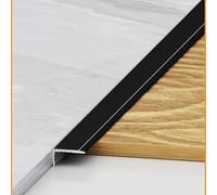 WJYWX Lot de 3 bandes de bordure en alliage d'aluminium, bande de bordure de carrelage en métal pour décoration de seuil en forme de L (B, 10 mm x 60 mm x 0,9 m)