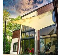 WJYWX Voile d'ombrage - Rectangulaire - Couleur sable - Auvent - Bâche d'ombrage - Bloc UV - Translucide - Protection solaire en plein air - Pour terrasse, arrière-cour, terrasse, pergola (5 x 5 m)