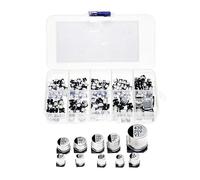 WJZJSVWTAU 145Pcs 10 Values SMD 0.47 to 470uF 16V 25V 35V 50V Electrolytic Capacitor Assortment Kit for Electronic DIY Pack diy supplies