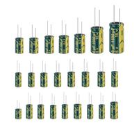 WJZJSVWTAU 15/24/36 Values 225/460/925Pcs Aluminum Electrolytic Capacitors Assortment Kit High Frequency Low 16V-50V with Storage Box diy supplies