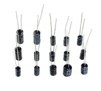 WJZJSVWTAU 200pcs 15Values Capacitors Set 10V 16V 25V 50V 0.1uF-220uF Electrolytic Capacitor Assortment Kit 0.22uf 2.2uf 100uf diy supplies