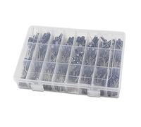 WJZJSVWTAU 500Pcs 24 Values 10V/16V/25V/50V (0.1uF~1000uF) Electrolytic Capacitor Assorted Capacitors Assortment Samples Electronic Kits diy supplies