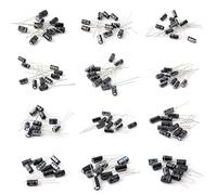 WJZJSVWTAU 50pcs 10V 16V 25V 35V Aluminum electrolytic Capacitor kit 100UF 220UF 330UF 470UF capacitors Assortment kit 680UF 47UF 1500UF(16V 22UF) diy supplies