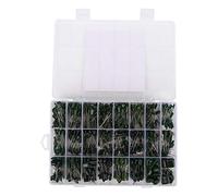 WJZJSVWTAU 700Pcs 24 Types Green Polyester Film Capacitors Kit, Electronic Components Assortment, 0.22NF 470NF 100V with Storage Box, for DIY Radio TV Circuits diy supplies