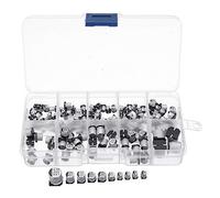 WJZJSVWTAU Electronic Components 145Pcs 10 Values SMD 0.47 to 470uF Electrolytic Capacitor Assortment Kit for Ele diy supplies
