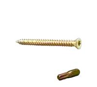 WK Electrical - Vis béton avec embouts Torx - Vis à maçonnerie à tête fraisée zinguée pour brique et béton - Pas besoin de chevilles murales - Fixations robustes - 7,5 mm - Lot de 100 (7,5 mm x 80 mm)