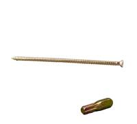 WK Electrical - Vis béton avec embouts Torx - Vis à maçonnerie à tête fraisée zinguée pour brique et béton - Pas besoin de chevilles murales - Fixations robustes - 7,5 mm - Lot de 100 (7,5 mm x 180 mm