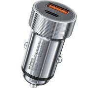 WK WP-C28 18W Titanium PD+QC3.0 Dual USB Car Charger (Silver)