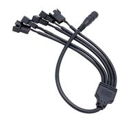 WKabnkn Adaptateur d'alimentation 5,5 x 2,1 mm vers 5 connecteurs PWM à 4 broches pour ventilateur PC