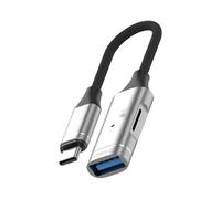 WKabnkn Adaptateur de type C vers USB pour lecteur de carte mémoire - Se branche instantanément sur les téléphones mobiles, systèmes de fenêtre, ordinateurs portables - Adaptateur USB C OTG - Alliage