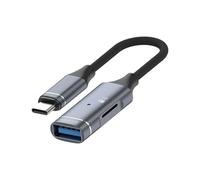 WKabnkn Adaptateur de type C vers USB pour lecteur de carte mémoire - Se branche instantanément sur les téléphones mobiles, systèmes de fenêtre, ordinateurs portables - Adaptateur USB C OTG - Alliage
