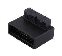 WKabnkn Adaptateur d'extension USB 3.0 19 broches mâle vers femelle coudé à 90 degrés pour carte mère arrière châssis organisateur de câblage