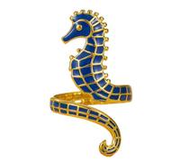 WKabnkn Bague élégante en forme d'hippocampe moderne avec détails goutte d'huile pour une déclaration de mode unique et robuste, taille unique, Comme décrit, Comme décrit.