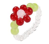 WKabnkn Bagues à perles empilables pour femmes et filles - Cadeau - Tournesol - Vintage Y2K - Fait à la main, taille unique, Comme décrit, Comme décrit.