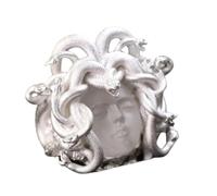 WKabnkn Bagues de mythologie grecque rétro avec pièce de monnaie ancienne, bijoux tendance ouverts pour fêtes et événements, accessoires de fête rétro