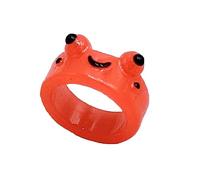 WKabnkn Bagues en résine en forme de grenouille mignonnes et rétro empilables faites à la main pour femmes et filles, taille unique, Comme décrit, Comme décrit.