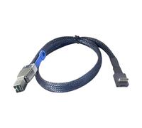 WKabnkn Câble de serveur coudé à 90 degrés 50/100 cm pour PCIE SFF 8611 vers SFF 8644 4i Cordon de conversion efficace haute tension Câble de connexion serveur