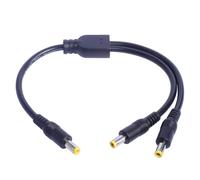 WKabnkn Câble répartiteur d'alimentation en Y 18 AWG mâle vers 2 mâles 5,5 x 2,5 mm 5,5 x 2,1 mm Câble répartiteur d'alimentation pour caméra de vidéosurveillance LED Cordon adaptateur Y