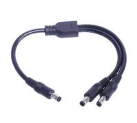 WKabnkn Câble répartiteur d'alimentation en Y 18 AWG mâle vers 2 mâles 5,5 x 2,5 mm 5,5 x 2,1 mm Câble répartiteur d'alimentation pour caméra de vidéosurveillance LED Cordon adaptateur Y