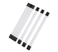 WKabnkn Câbles d'extension d'alimentation 24 broches avec peignes 30 cm gainés 24 broches PCIE 6 + 2 broches 8 broches CPU 4 + 4 broches