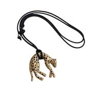 WKabnkn Chaîne avec pendentif léopard galvanisé à porter au quotidien pour accentuer l'encolure du collier, taille unique, Comme décrit, Comme décrit.