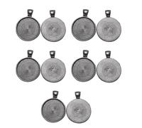 WKabnkn Charme ronde élégante en alliage de zinc pour la création de bijoux faits à la main, composants de collier antique, base de pendentif en alliage de zinc, taille unique, Comme décrit