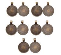 WKabnkn Charme ronde élégante en alliage de zinc pour la création de bijoux faits à la main, composants de collier antique, base de pendentif en alliage de zinc, taille unique, Comme décrit