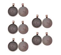 WKabnkn Charme ronde élégante en alliage de zinc pour la création de bijoux faits à la main, composants de collier antique, base de pendentif en alliage de zinc, taille unique, Comme décrit