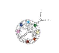 WKabnkn Collier avec pendentif délicat en forme de cœur et lune - Symbole d'arbre de vie - Chaîne réglable - Parfait pour la fête des mères, un anniversaire, une femme, taille unique, Comme décrit