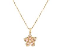 WKabnkn Collier rétro en cuivre avec grande fleur pour femme, hip-hop, long pull clavicule fait à la main, accessoires de cou en cuivre, taille unique, Comme décrit, Pas de gemme