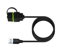 WKabnkn Coupleur USB 3.0 à montage sur panneau - Coque en nylon - Indice d'étanchéité IP68 pour machines industrielles - Cordon d'extension USB industriel C mâle vers femelle