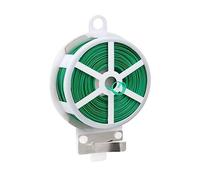 WKabnkn Cravate torsadée verte pour câble d'escalade réutilisable avec cerceaux de fleurs - Outil de fixation fixe - Attaches de câble de jardin