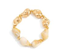 WKabnkn Élastique élégant en résine avec des motifs irréguliers uniques pour femme, accessoires de mode minimaliste, accessoire de chaîne de main, taille unique, Comme décrit