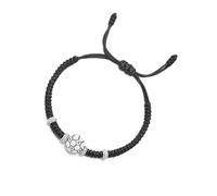 WKabnkn Élégante chaîne de main tissée réglable conçue pour divers sports et comme bande robuste pour une utilisation active. Bande de corde noire, taille unique, Comme décrit