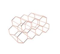 WKabnkn Étagère de rangement moderne en métal nid d'abeille pour bouteilles de vin, étagère de rangement hexagonale, 7 porte-bouteilles, présentoir à bijoux, plateaux de rangement en velours