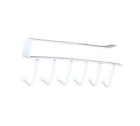 WKabnkn Étagère pratique pour tasses avec 6 crochets pour fournitures de cuisine, armoire, articles divers, organiseurs muraux à suspendre pour économiser de l'espace de rangement de cuisine