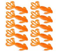 WKabnkn Lot de 10 leurres à la dérive bicolores souples pour une meilleure attraction des poissons et crevettes avec attaches secrètes