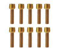 WKabnkn Lot de 10 vis M5 x 20 mm en acier à tête effilée avec rondelles pour vélo de route et VTT