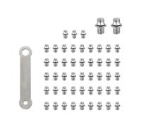 WKabnkn Lot de 50 goupilles filetées de 4 mm pour pédale - Vis antidérapantes hexagonales de rechange - Accessoires de vélo
