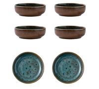 WKabnkn Lot de 6 petites assiettes japonaises élégantes de qualité alimentaire résistantes à la chaleur Finition brillante