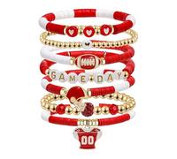 WKabnkn Mix And Sports Lot de 7 breloques empilables en argile souple pour les amateurs de style de vie actif, taille unique, Comme décrit