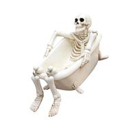 WKabnkn Pot de fleurs en résine en forme de tête de mort - Décoration d'Halloween pour plantes grasses - Décoration d'intérieur et d'extérieur - Pot de fleurs sur le thème d'Halloween