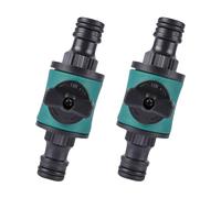 WKabnkn Raccord rapide étanche avec interrupteurs d'arrêt pour tuyaux d'arrosage, régulateur de débit en ABS, 2 valves de connexion rapide pour tuyauterie
