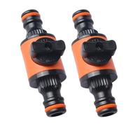 WKabnkn Raccord rapide étanche avec interrupteurs d'arrêt pour tuyaux d'arrosage, régulateur de débit en ABS, 2 valves de connexion rapide pour tuyauterie