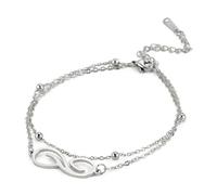 WKabnkn Symbole de l'infini pour femme, réglable, en acier inoxydable, style confortable, bijoux tendance, taille unique, Comme décrit